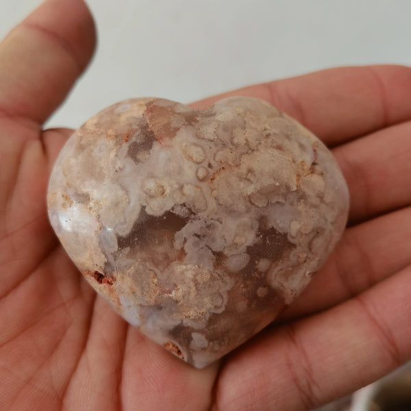 Cherry Blossom Agate Heart-ToShay.org