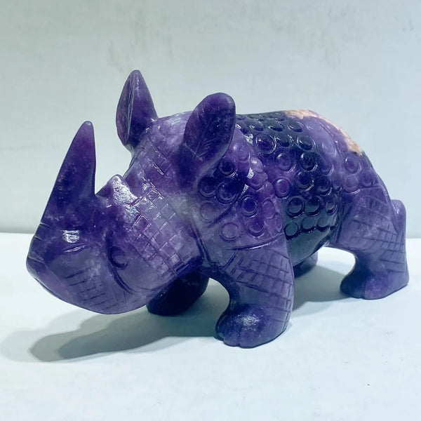 Purple Lepidolite Rhinoceros-ToShay.org