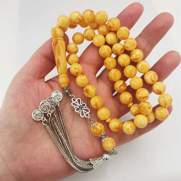 Yellow Amber Prayer Beads-ToShay.org