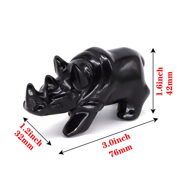 Black Obsidian Rhinoceros-ToShay.org