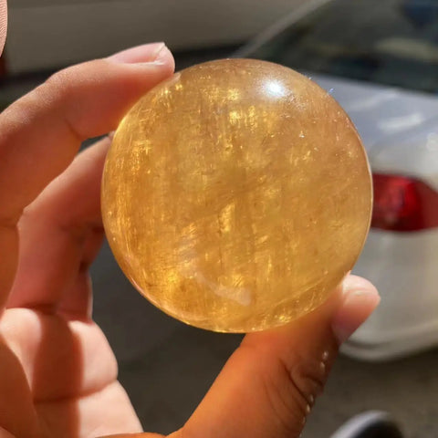 Yellow Citrine Quartz Ball-ToShay.org