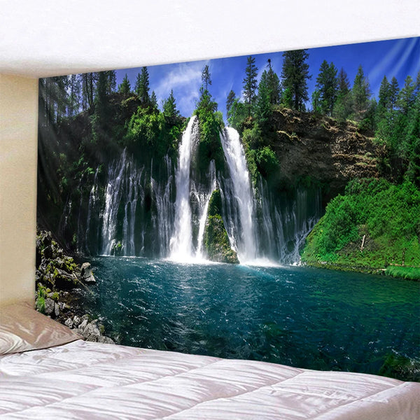 Forest Waterfall Tapestry-ToShay.org