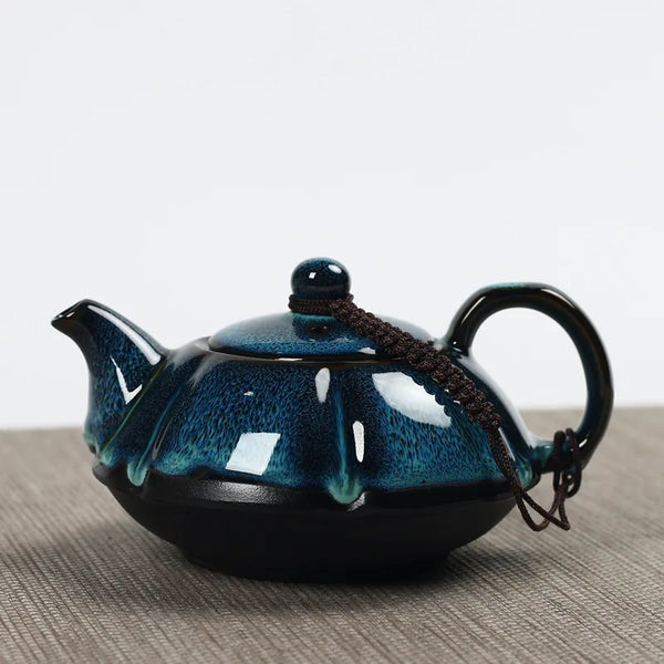 Blue Glazed Ceramic Teapots-ToShay.org