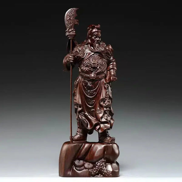 Wood Guan Yu Buddha Statue-ToShay.org