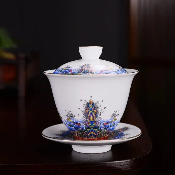 Gaiwan Enamel Tea Bowls-ToShay.org