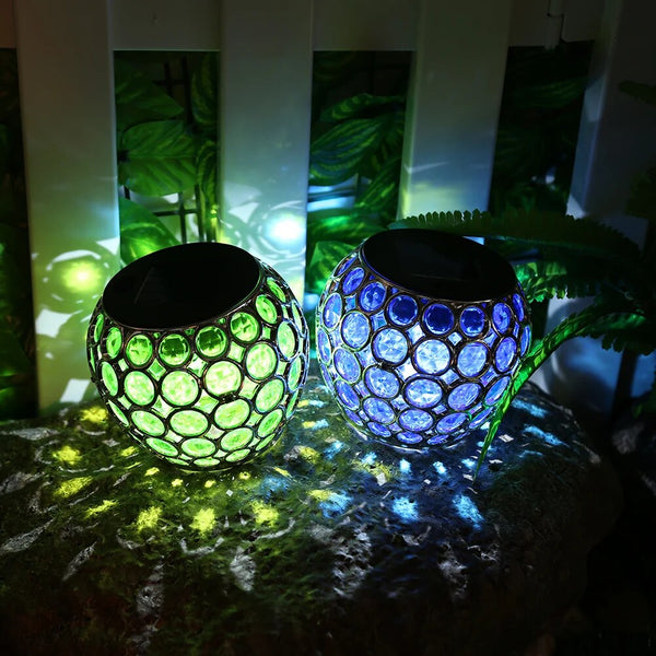 Mosaic Glass Ball Solar Lights-ToShay.org