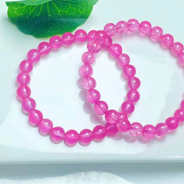 Pink Topaz Bead Bracelet-ToShay.org