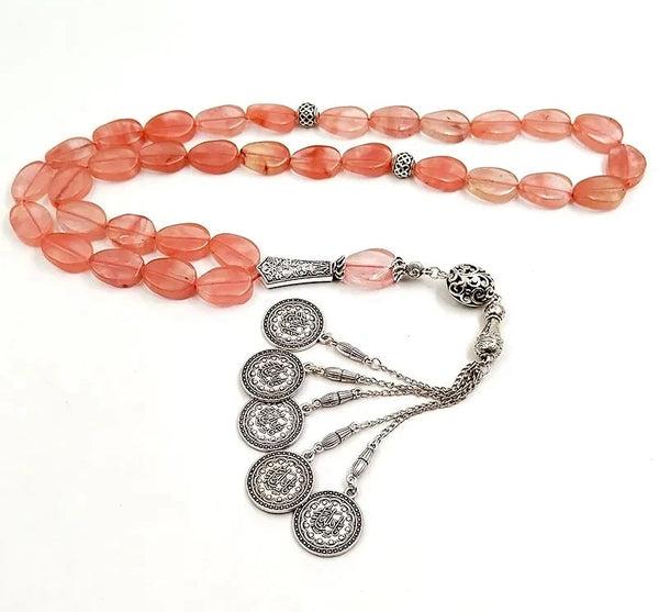 Red Watermelon Crystal Prayer Beads-ToShay.org