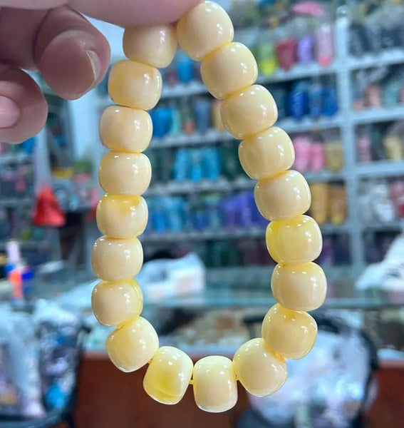 Yellow Amber Bead Bracelet-ToShay.org