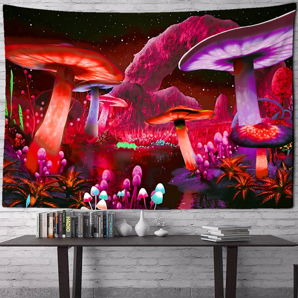 Mushroom Forest Tapestry-ToShay.org