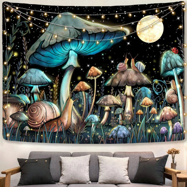 Mushroom Forest Tapestry-ToShay.org