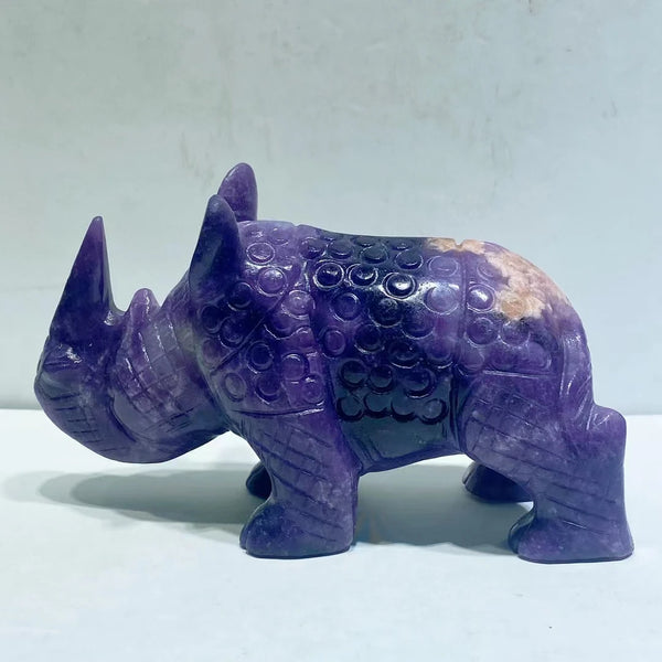 Purple Lepidolite Rhinoceros-ToShay.org