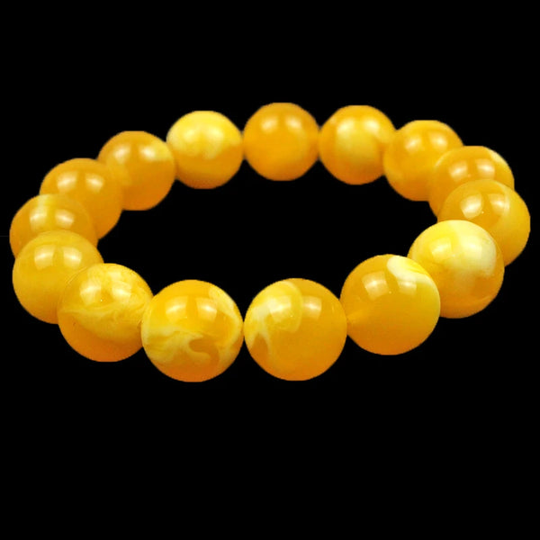 Yellow Beeswax Bead Bracelets-ToShay.org