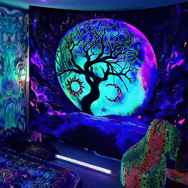 Fluorescent Art Tapestry-ToShay.org