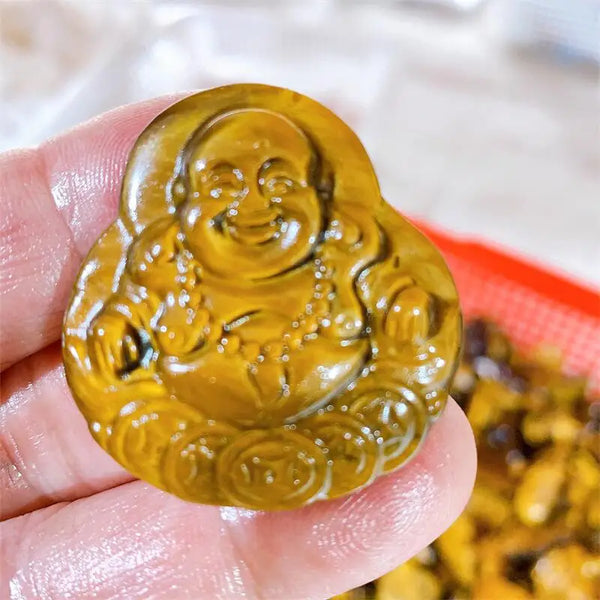 Yellow Tiger Eye Stone Buddha-ToShay.org