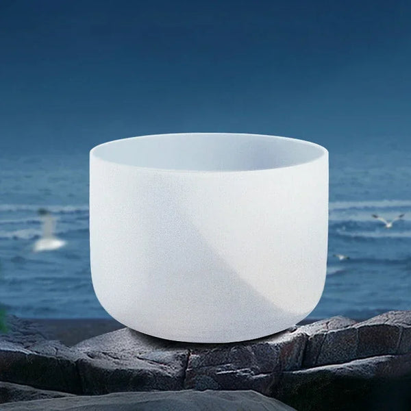 White Frosted Crystal Singing Bowls-ToShay.org