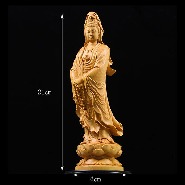 Wood Guanyin Buddha-ToShay.org