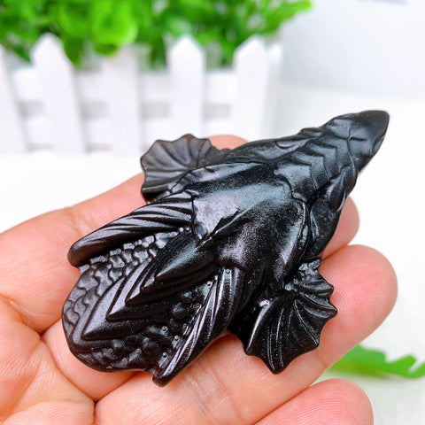 Black Obsidian Dragon Skull-ToShay.org