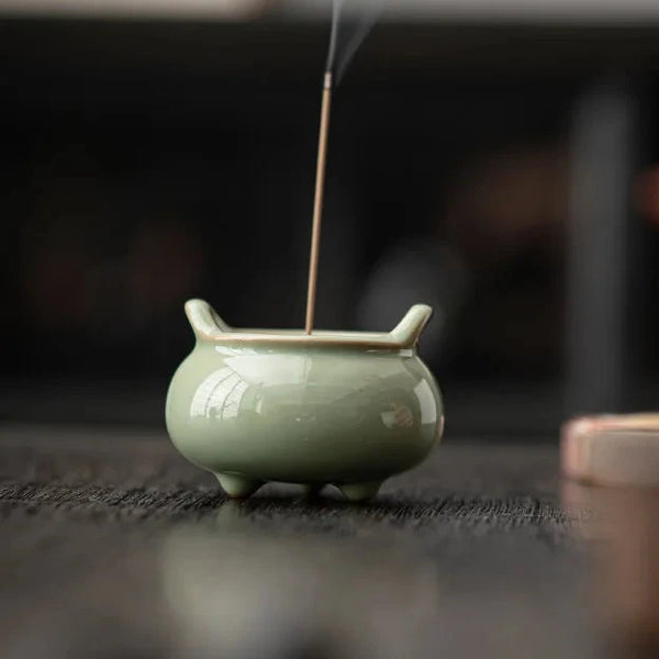 Celadon Incense Holder Pot-ToShay.org