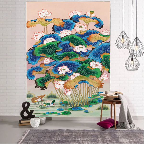 Lotus Flower Art Tapestry-ToShay.org