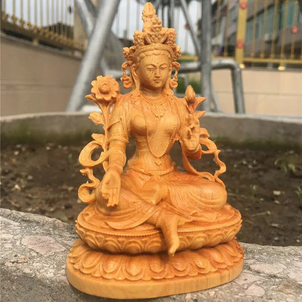 Wood Green Tara Buddha-ToShay.org