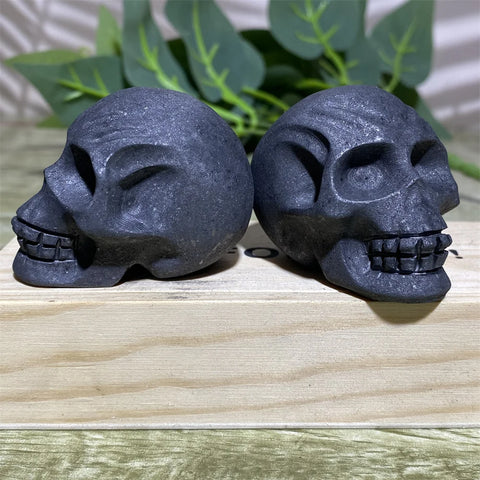 Black Schungite Skull-ToShay.org