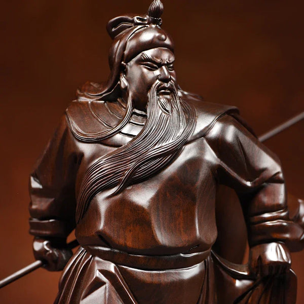 Wood Guan Gong Statue-ToShay.org