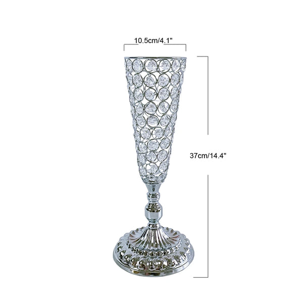 Crystal Bead Flower Vase-ToShay.org