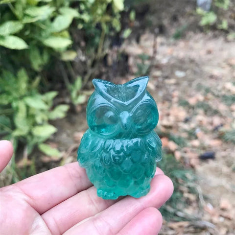 Green Fluorite Owl-ToShay.org