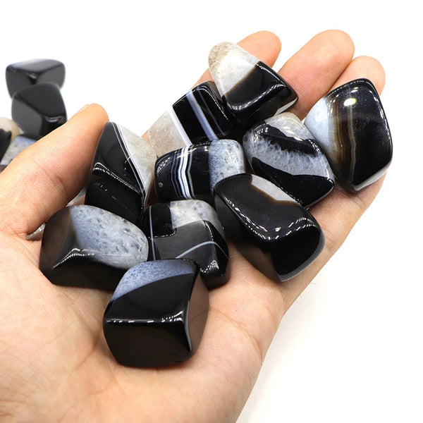 Black White Agate Stone-ToShay.org