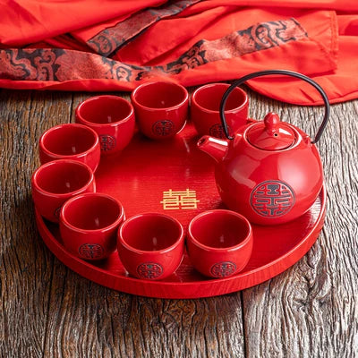 Red Ceramic Tea Sets-ToShay.org