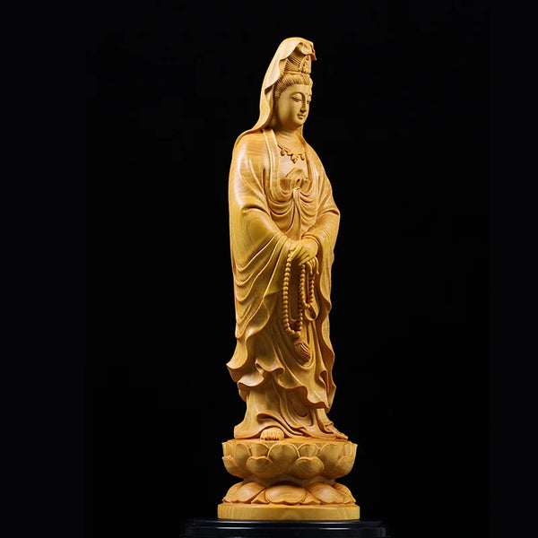 Wood Guanyin Buddha-ToShay.org