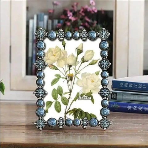 Blue Rhinestone Picture Frame-ToShay.org