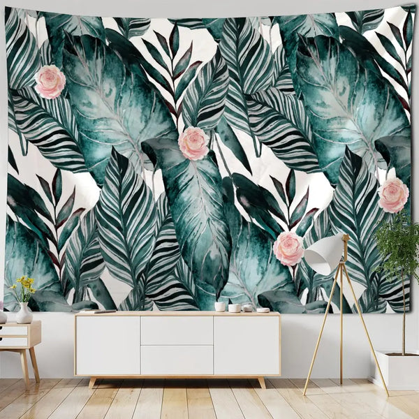 Tropical Palm Leaf Tapestry-ToShay.org