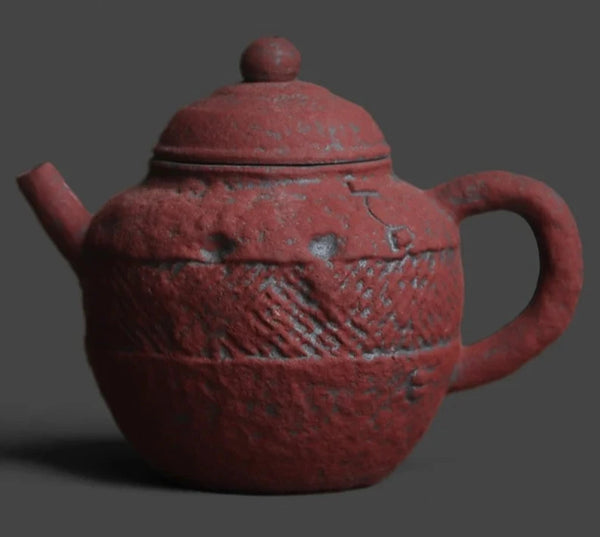 Red Rough Clay Scripture Teapot-ToShay.org