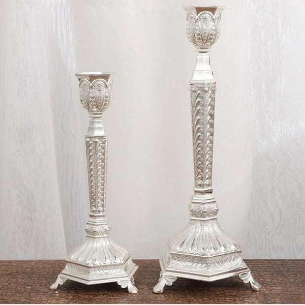 Mixed Embossed Candlesticks-ToShay.org