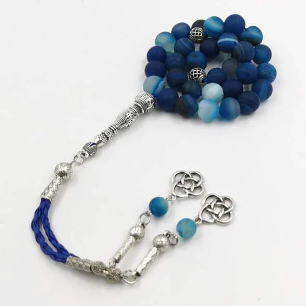 Blue Agate Prayer Beads-ToShay.org