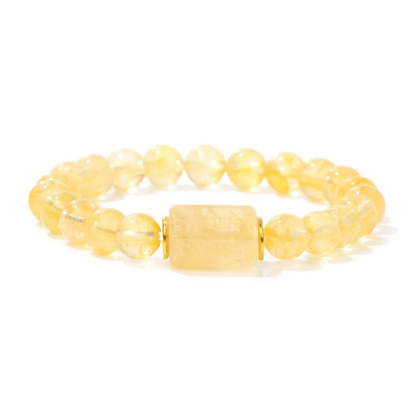 Yellow Citrine Bead Bracelet-ToShay.org