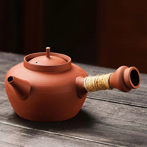 Yixing Clay Side Handle Teapot-ToShay.org