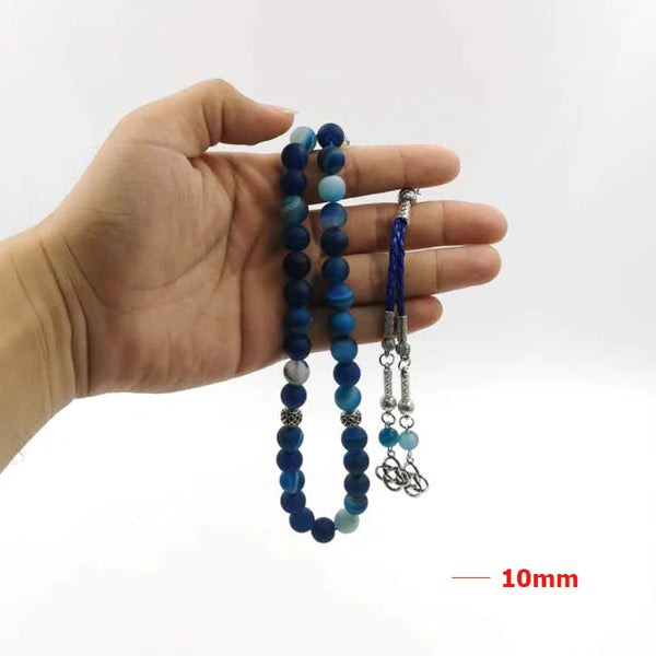 Blue Agate Prayer Beads-ToShay.org