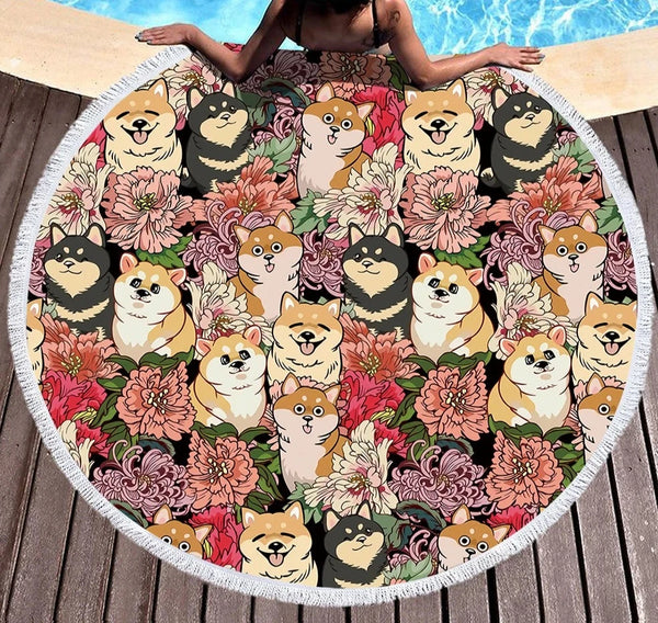 Flower Pet Beach Mat-ToShay.org