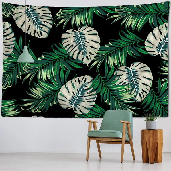 Tropical Plant Leaf Tapestry-ToShay.org