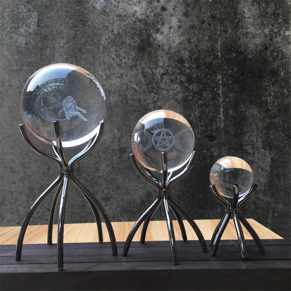 Black Crystal Ball Stand-ToShay.org