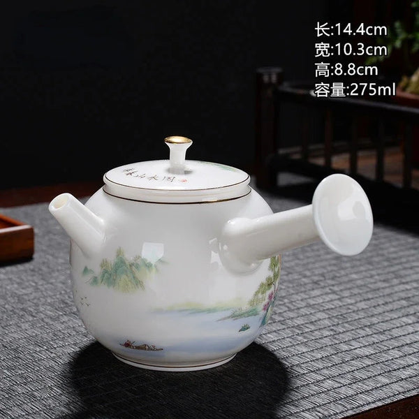 White Porcelain Tea Pot-ToShay.org