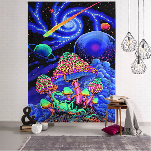 Mushroom Art Tapestry-ToShay.org