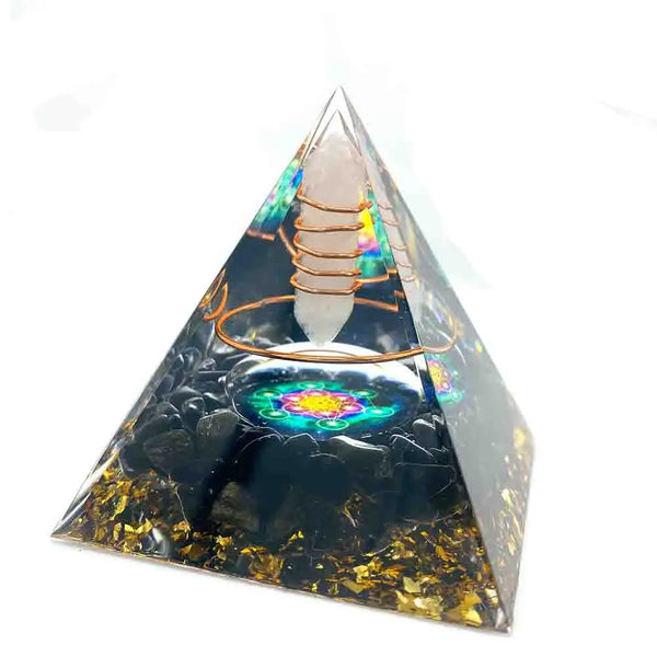 Energy Obsidian Orgonite Pyramid-ToShay.org