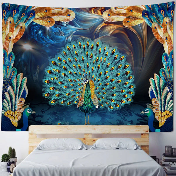 Peacock Art Tapestry-ToShay.org