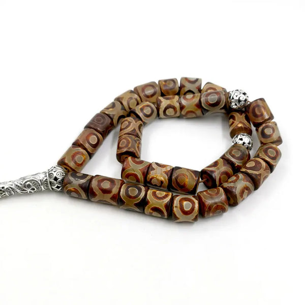 Dzi Agate Prayer Beads-ToShay.org