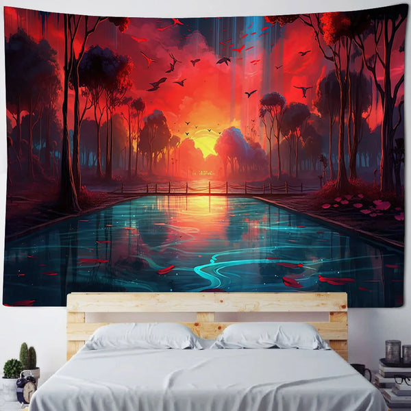 Seaside Sunset Tapestry-ToShay.org