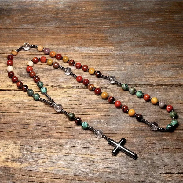 Mixed Quartz Crystal Rosary Beads-ToShay.org